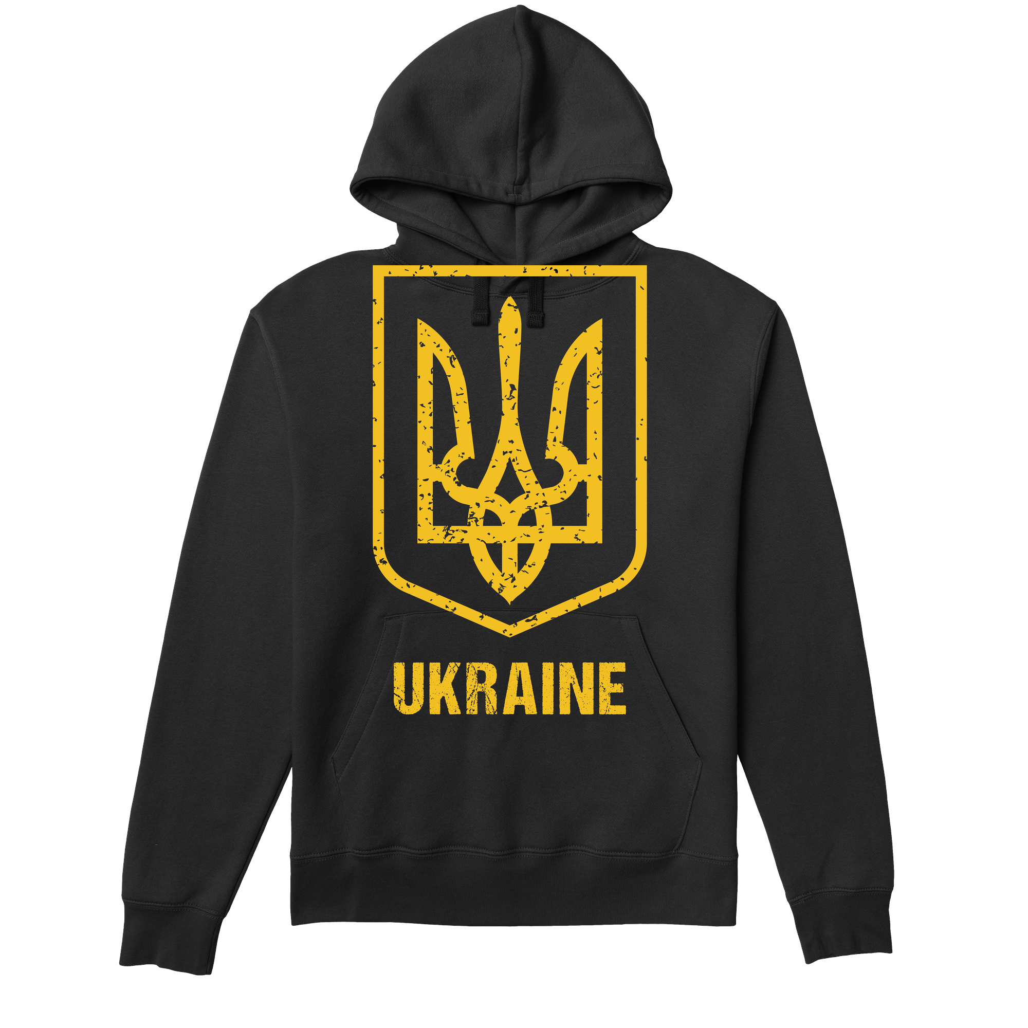 T-shirt Ukraine Pride – Drapeau Ukrainien, Trident, Style Vintage – Taille M, Coton, Neuf étiqueté