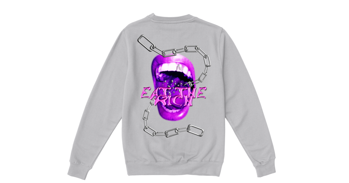 T-shirt Officiel Eat The Rich – Comic Strip Presents – Blanc – Homme/Femme
